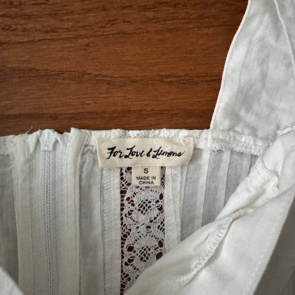 For Love And Lemons White Puff Sleeve Bustier Blouse - Picture 4 of 4